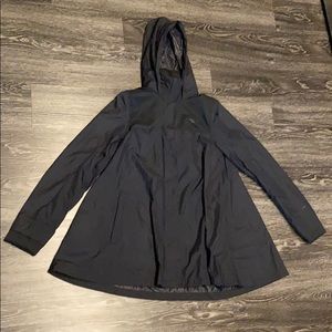 North face black rain jacket